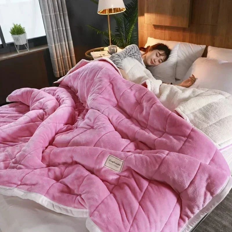 Warm flannel coral fleece blanket for autumn & winter – CosyBlanket