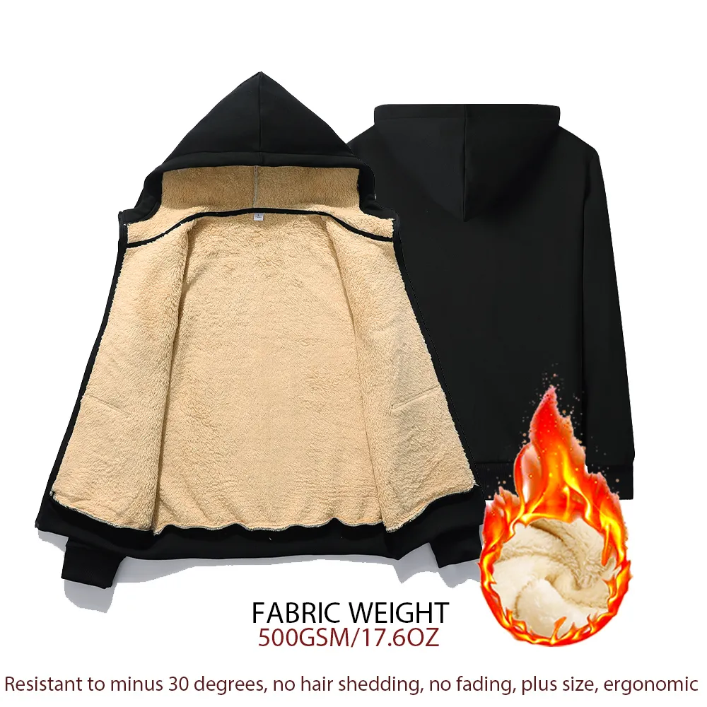 Warm Lamb Hooded Jacket | Oversized & Comfy - Image 6
