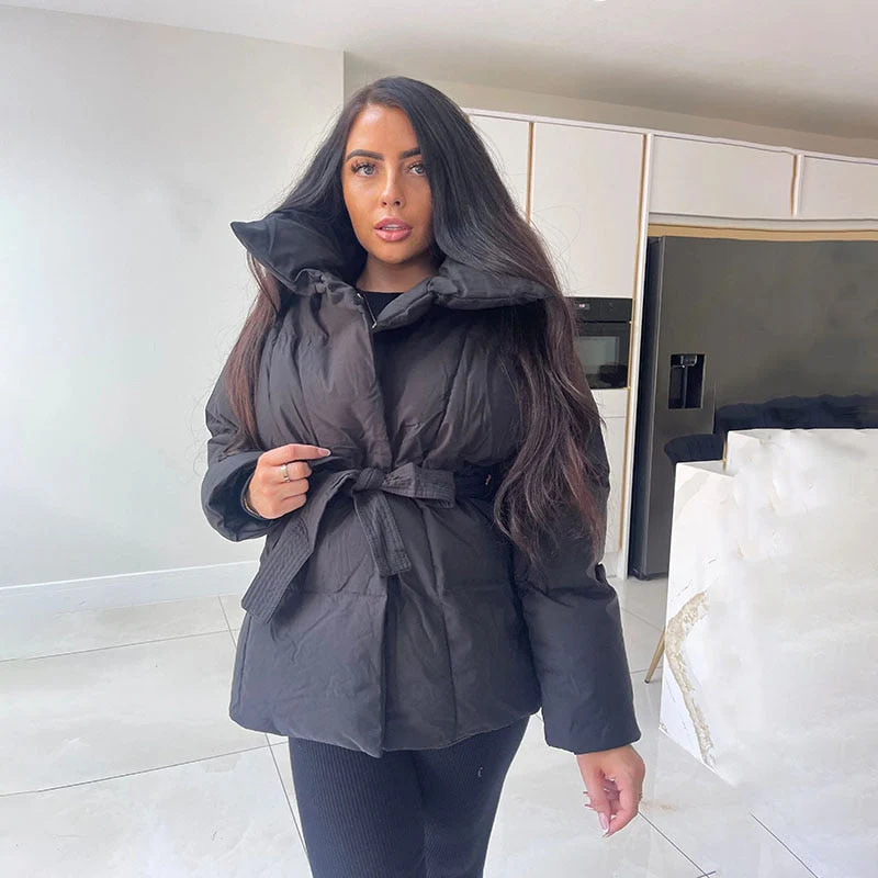 Warm Thick Jacket with Belt | Stylish & Cosy - Image 4