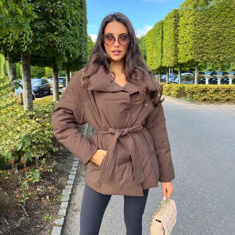 Warm Thick Jacket with Belt | Stylish & Cosy - Image 5