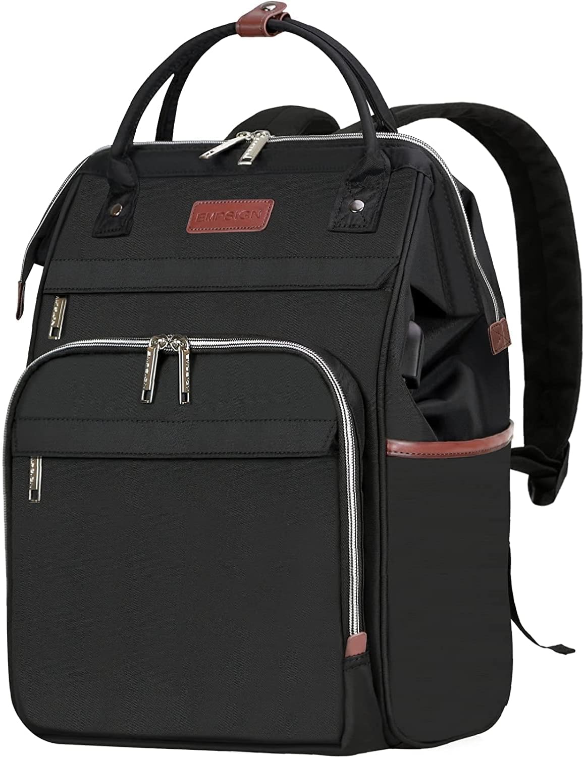 Water-Repellent Expandable Laptop Backpack with RFID Protection & USB Port - Image 13