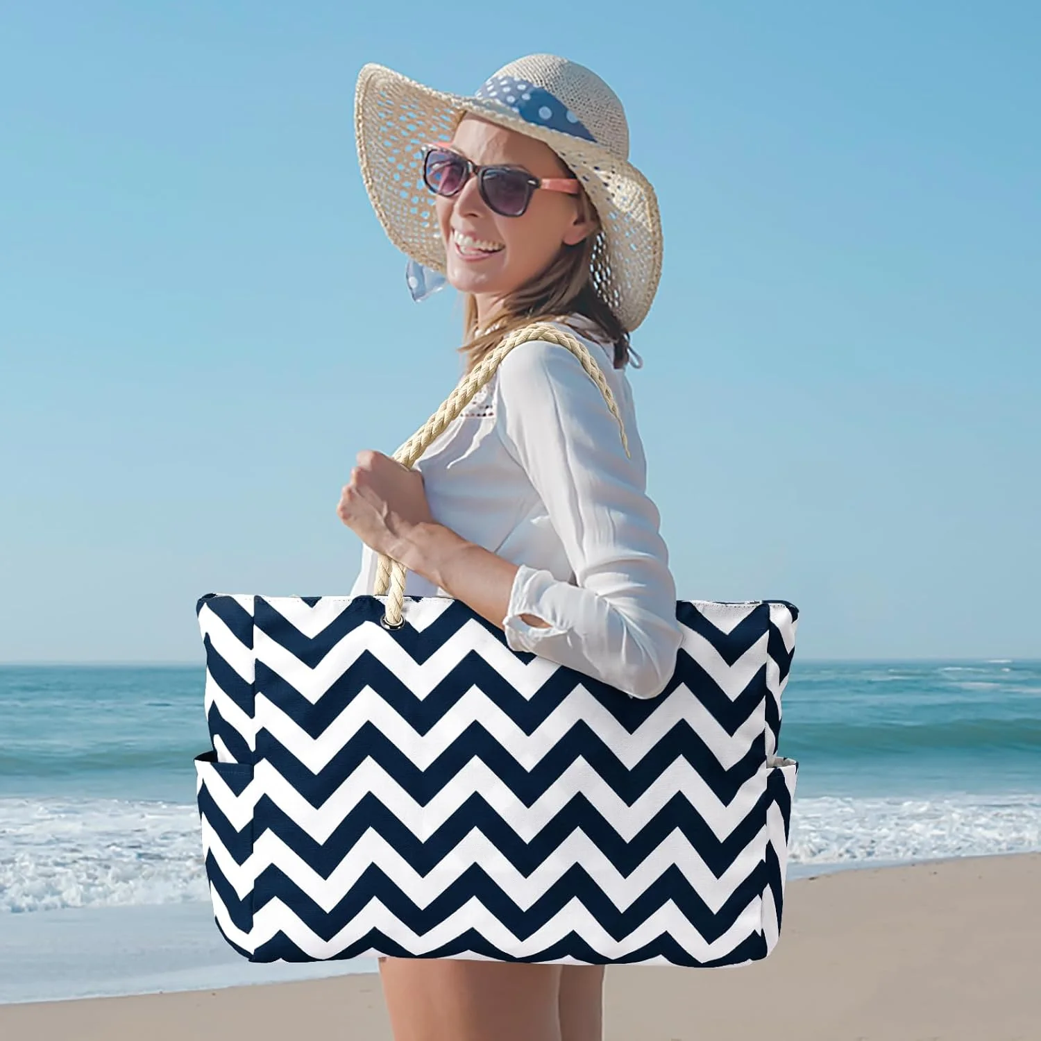Waterproof Large Tote with Zipped Storage for Work & Play - Image 21