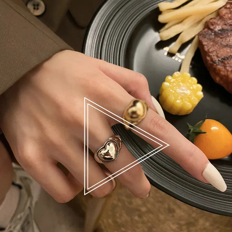 Wide Heart Elegance Ring | Women's Jewellery - Image 5