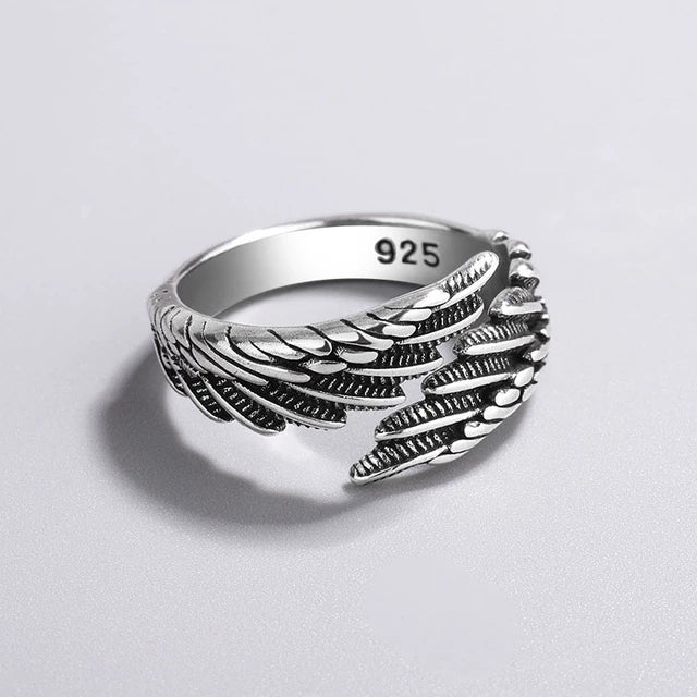 Wing Design Silver Ring | Adjustable Women's Jewellery - Image 6