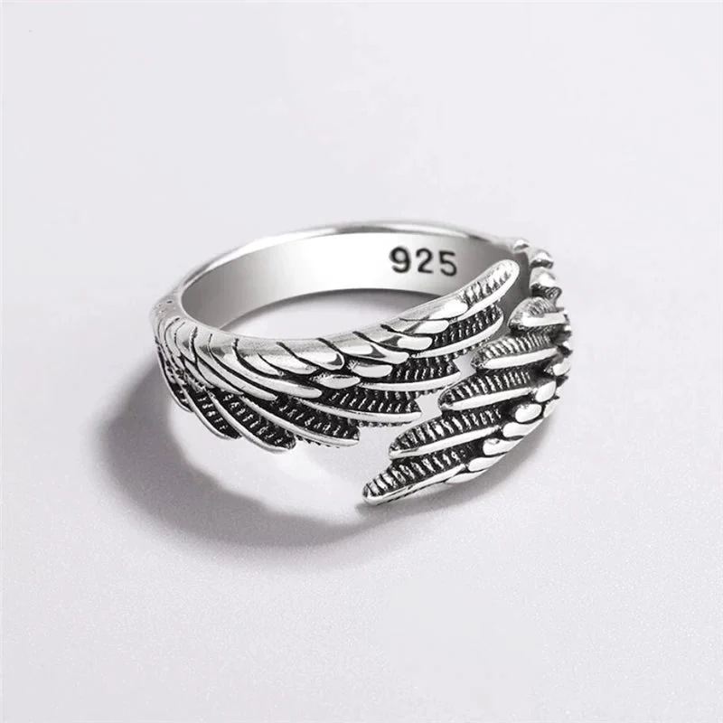Wing Feather Ring | Adjustable Sterling Silver | Women’s Jewellery - Image 3