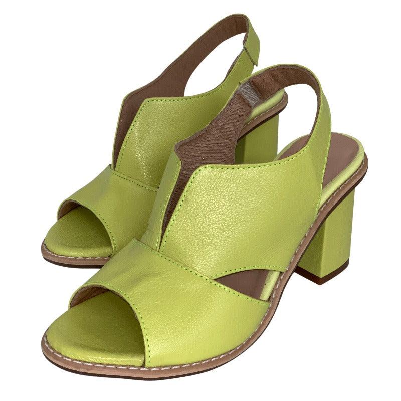 Women’s leather sandals with heel & comfort footbed – Selina - Image 9
