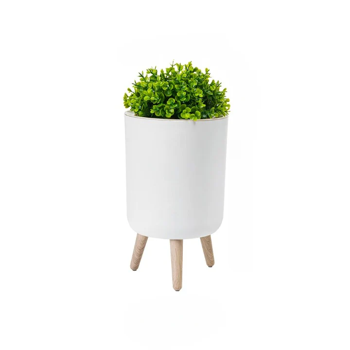 Wooden High Foot Trash Can with Press Cover – EcoBin - Image 9