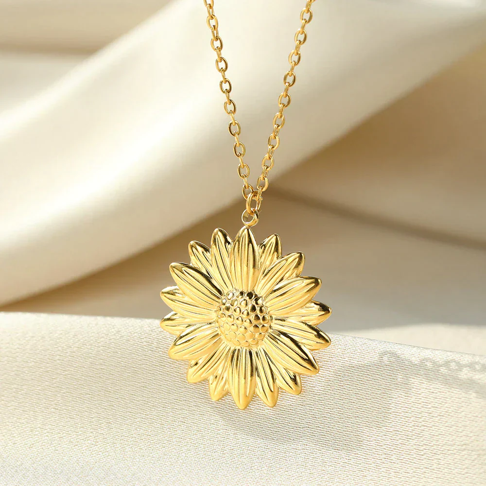 "You're My Sunshine" Sunflower Locket Necklace - Image 7