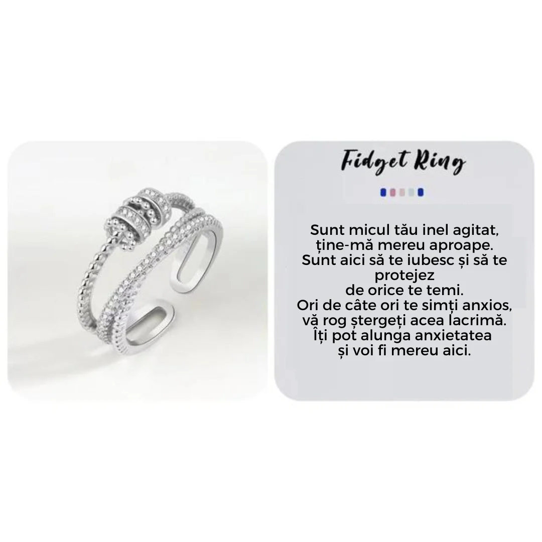Zirconium Fidget Ring | Stress Relief Jewellery - Image 4