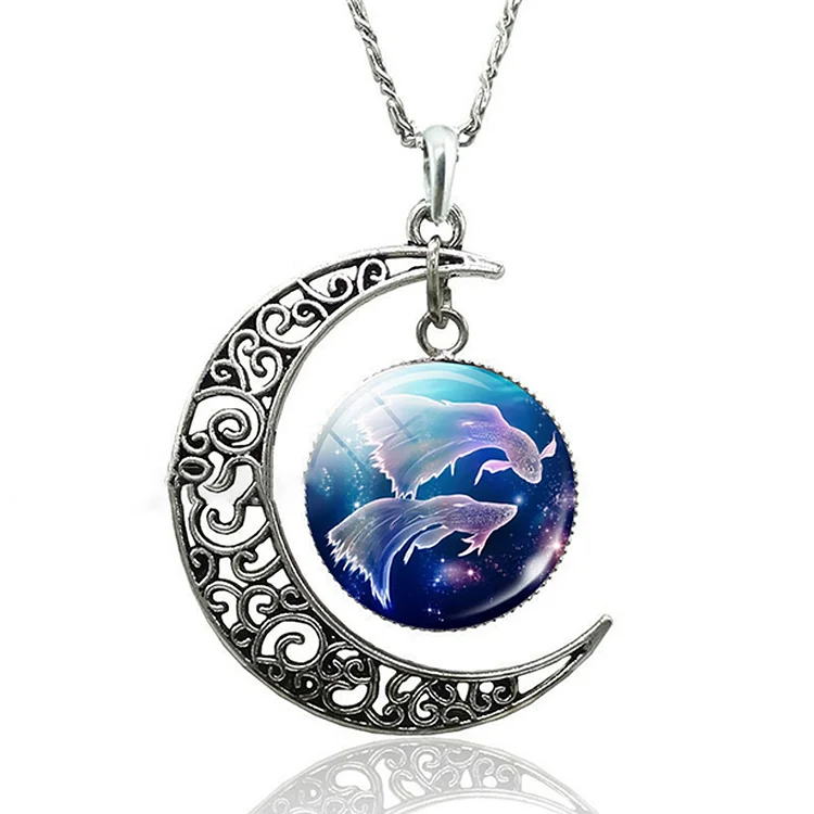 Zodiac Moon Necklace | Celestial Jewellery | Unique Pendant - Image 6