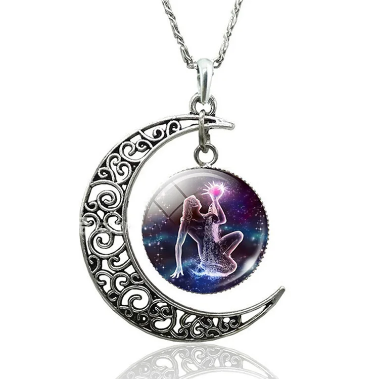 Zodiac Moon Necklace | Celestial Jewellery | Unique Pendant - Image 7