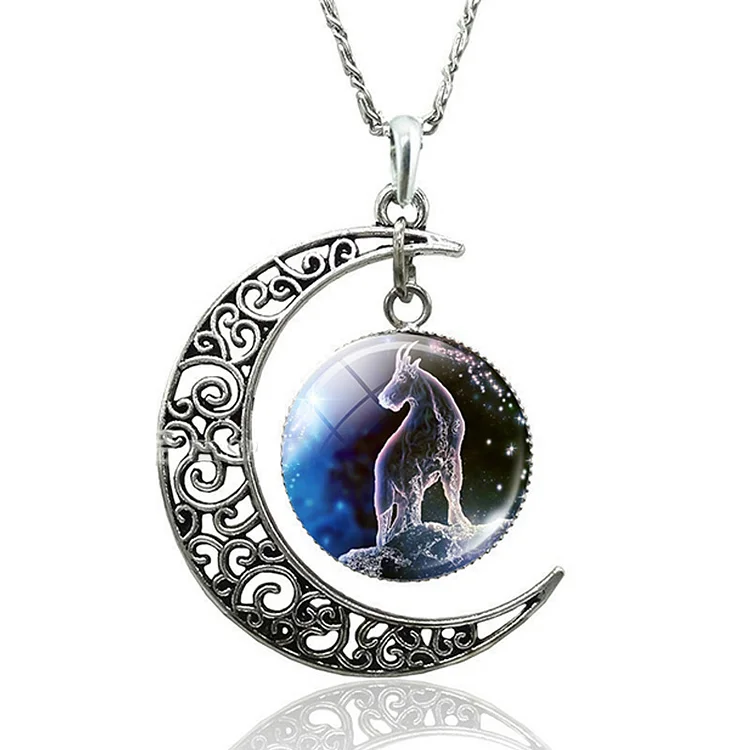 Zodiac Moon Necklace | Celestial Jewellery | Unique Pendant - Image 8